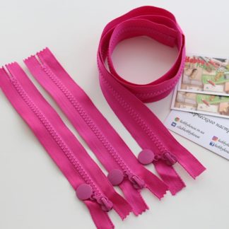 Блискавка трактор 18 см малина з круглим пулером арт 0310