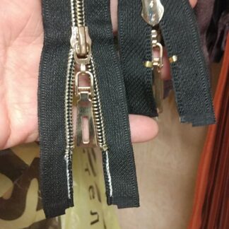 Молния сильвер черная+золото  2 бегунка 105 см