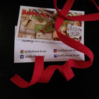 Кіперна стрічка 1 см бавовна, червоний арт 0406