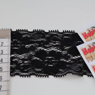 Кружево стрейч черное 5,5 см арт 0469