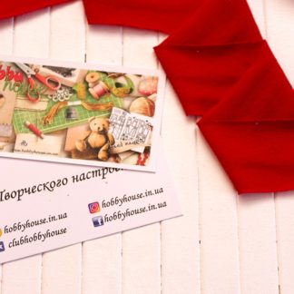 Бейка трикотажна кулір 35 мм червона арт 0631