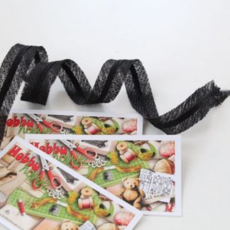 Лента нитепрошивная (формбанд) черная 1,5 см арт 0842