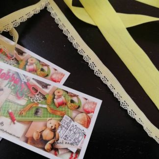 Резинка бельевая ажурная желтая арт 0922