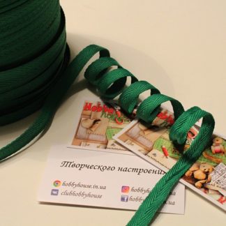 Кіперна стрічка 1 см зелена арт 0968