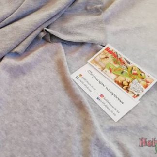 Велюр (бавовна) сірий меланж арт 1079