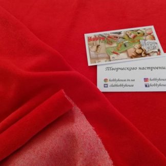 Велюр (бавовна) червоний арт 1080