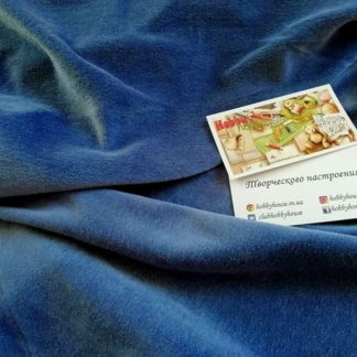 Велюр (бавовна) джинс арт 1081