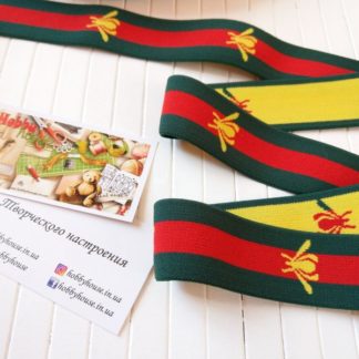 Резинка гуччи с пчелами 3,5 см арт 1241