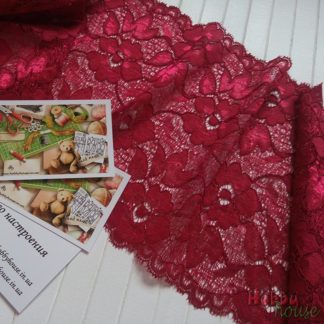 Кружево стрейч 948-КР бордо 16 см арт 1439