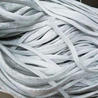 Шнур білий з люрексом 1,5 см арт 1479