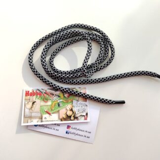 Шнур круглый черно-белый арт 0676
