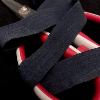 Бейка-резинка матовая темно-синяя 2 см арт 0262