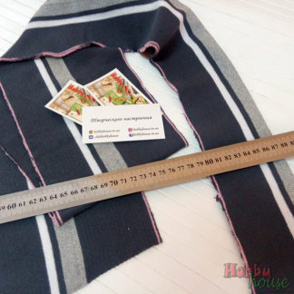 Подвяз (манжет) серая мышь с белой полосой 132*16 см арт 0736