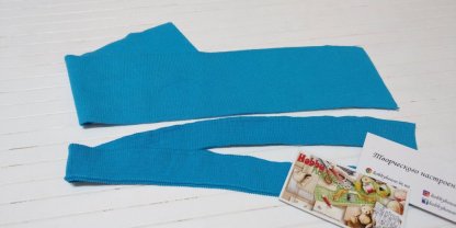 Комір + манжет до лакости омбре бірюза арт. 1624 - Зображення 2