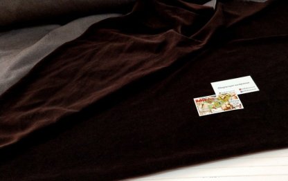 Велюр (бавовна) гіркий шоколад 180 см арт. 1488 - Зображення 2