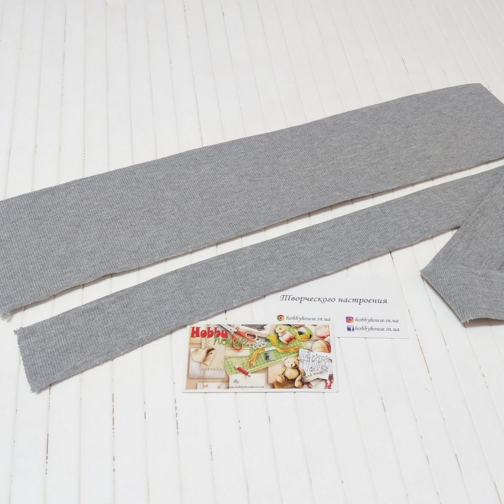 Воротник + манжет серый меланж к лакосте с эл. арт. 1584 - Зображення 3