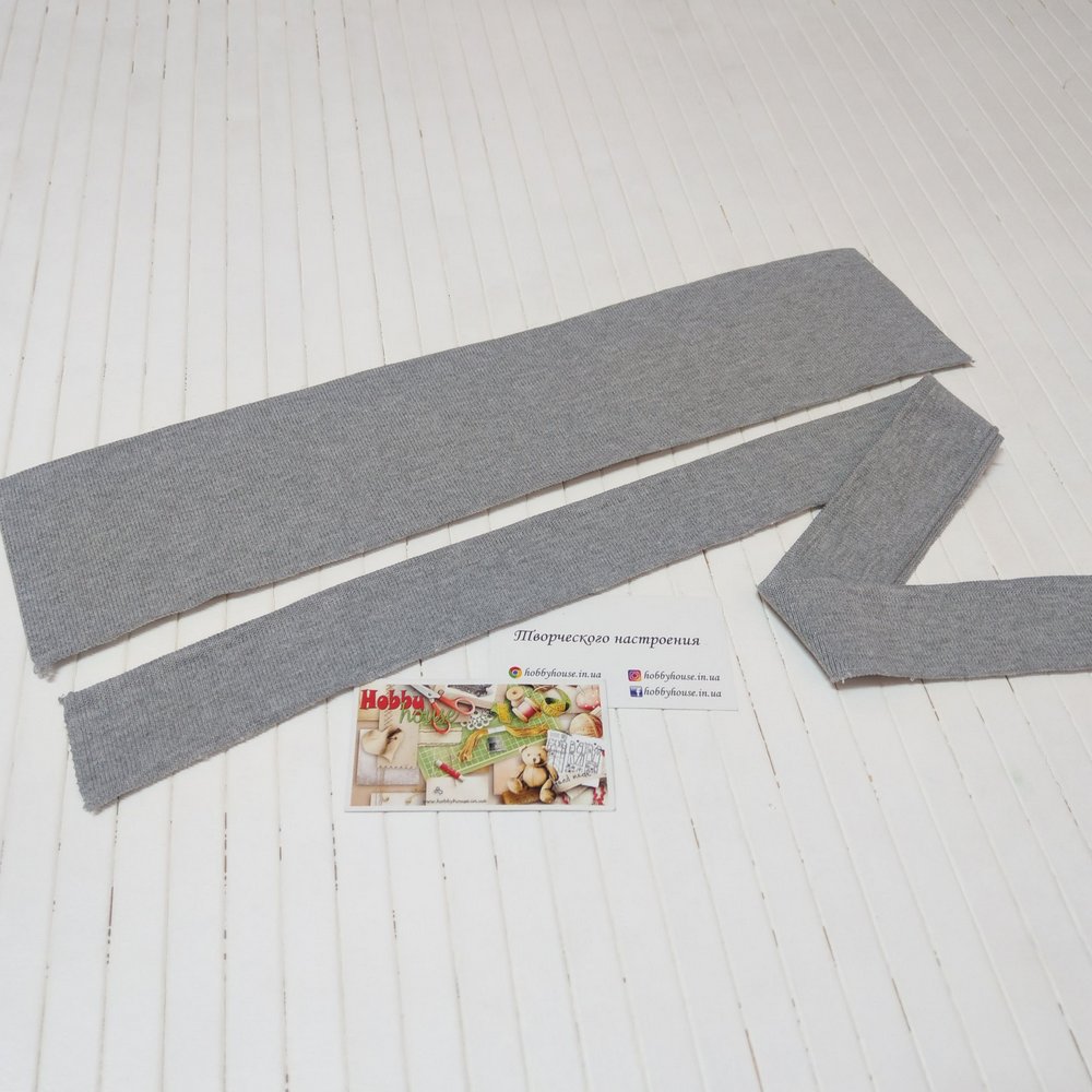 Воротник + манжет серый меланж к лакосте с эл. арт. 1584