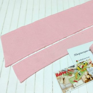 Комір + манжет рожевий до лакости з еластаном арт. 1583