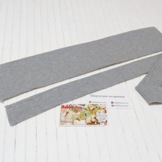 Комір 9*42  сірий меланж до лакости з еластаном арт. 3801