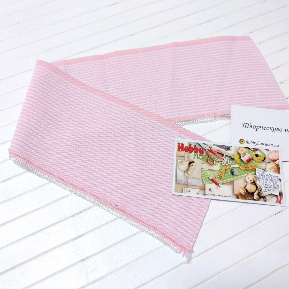 Комір 9*42 рожева смужка арт. 1657