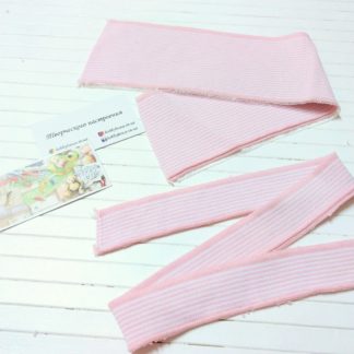 Комір 9*42 + манжет 3*130 рожева смужка арт. 1656