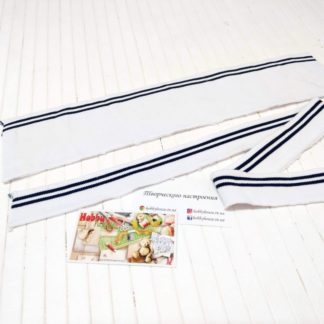 Манжет белый с 2 синими полосками арт. 1692