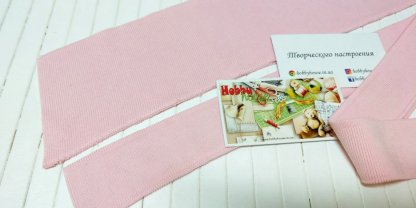 Воротник розовый к лакосте с эластаном арт. 1686