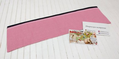 Комір яскраво-рожевий з чорною смужкою арт. 1683 - Зображення 3