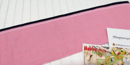 Комір яскраво-рожевий з чорною смужкою арт. 1683 - Зображення 2