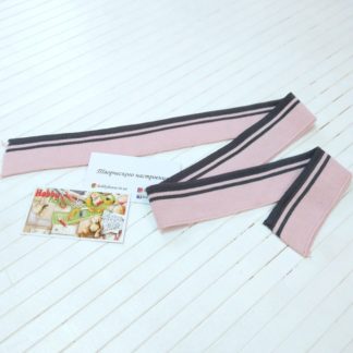 Манжет рожевий з сірими смужками арт. 1681