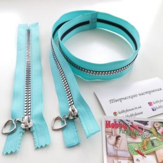 Молния трактор тиффани с серебристым зубом 60 см арт. 1706