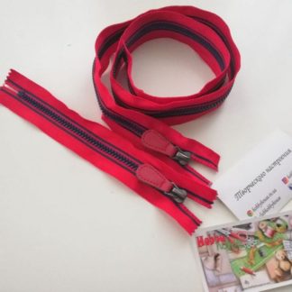 Блискавка трактор червона з синім зубом 18 см арт. 1723