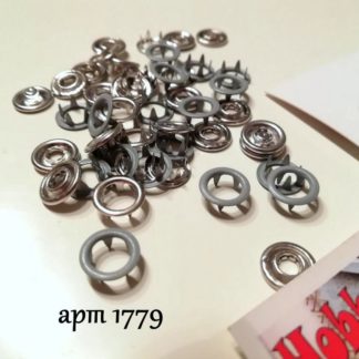 Кнопка трикотажна baby 9,5мм кільце матове 10шт , сірий арт 1779