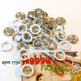 Кнопка трикотажна baby 9,5мм кільце 10шт, білий арт 1792