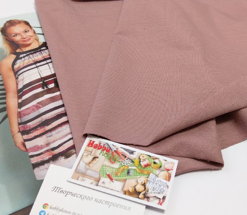 Стрейч-футер 2-нитка пильна троянда арт. 1738 - Зображення 2