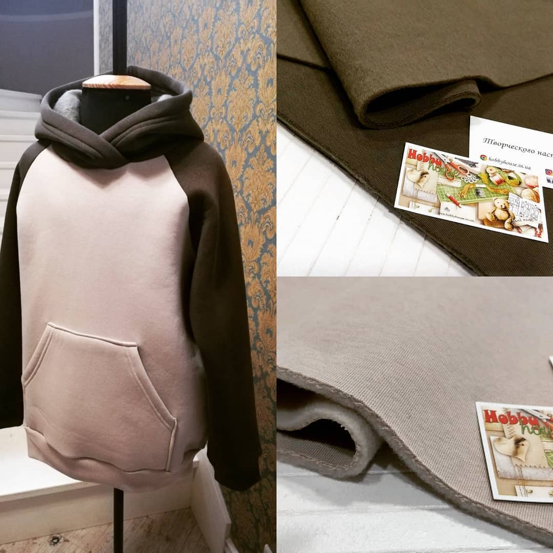 Футер 3-нитка с начесом холодный беж арт. 1772 - Зображення 4