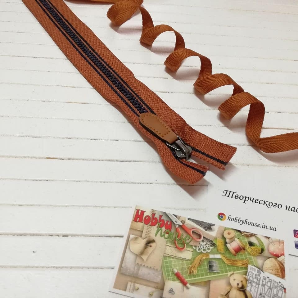 Кіперна стрічка світло-коричнева 1 см арт. 1748 - Зображення 2