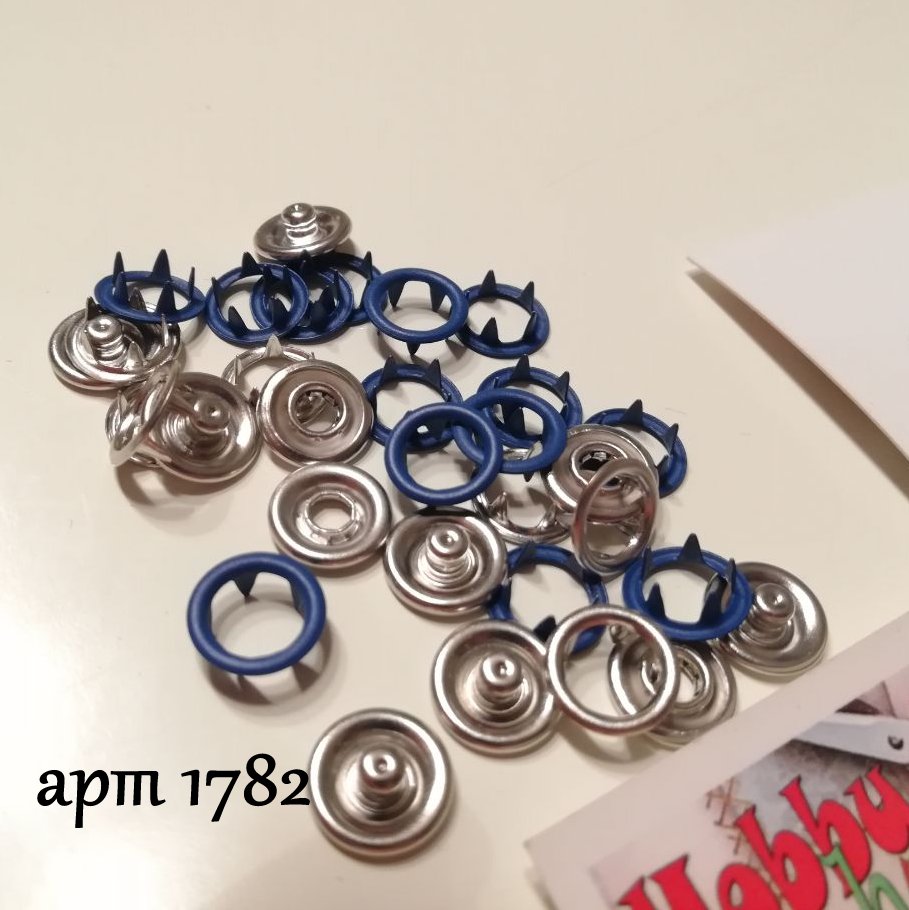 Кнопка трикотажна baby 9,5мм кільце матове 10 шт, електрик арт 1782 - Зображення 2