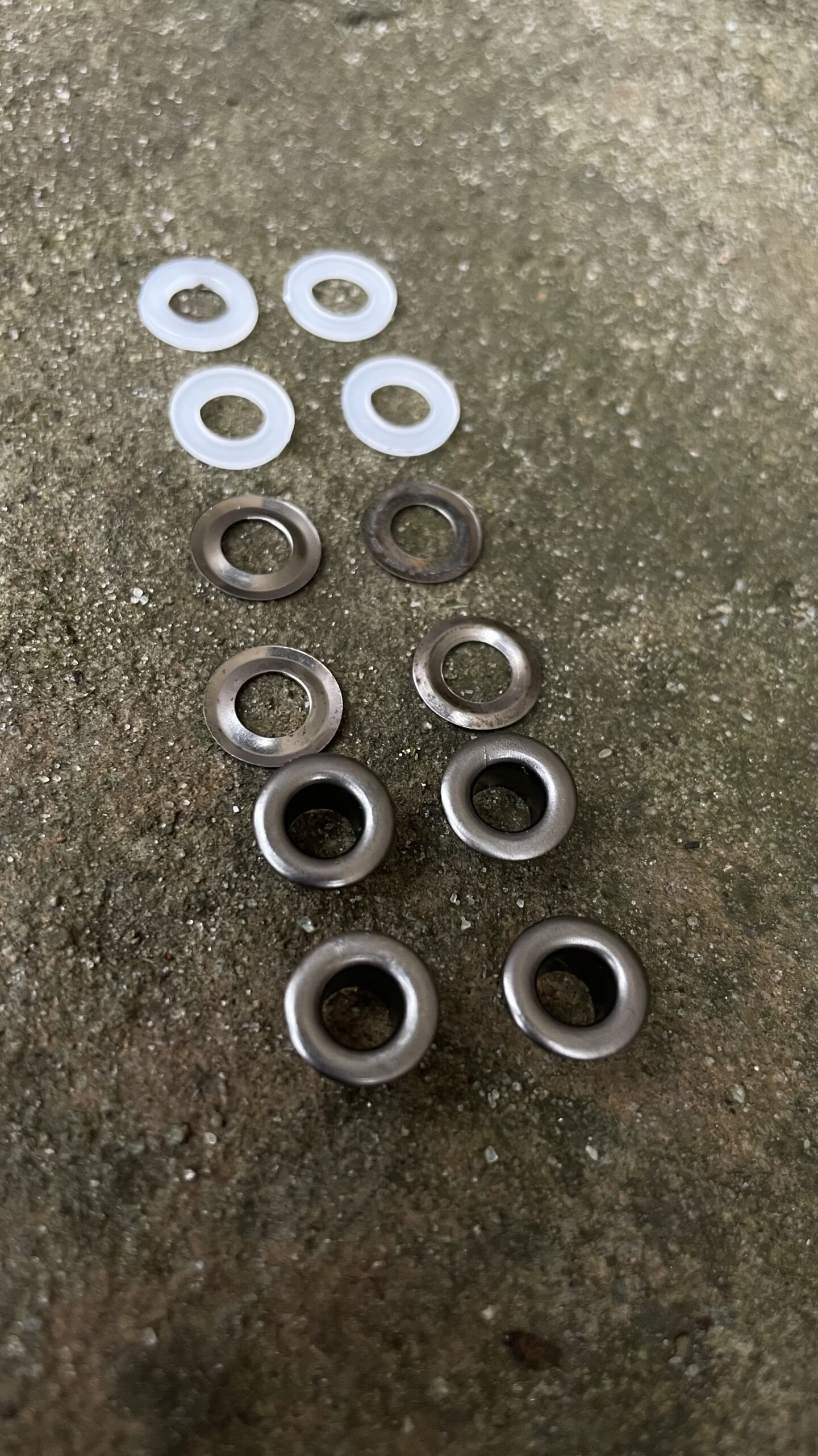 Люверс (блочка) d=5 мм, №3 black темний нікель + металеві і пластикові кільця 10шт, арт 1788 - Зображення 2