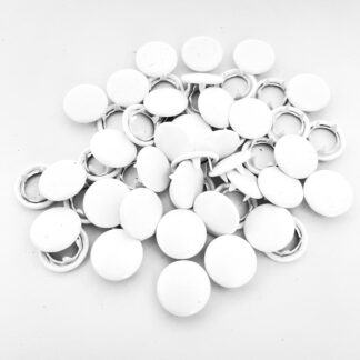 Кнопка трикотажна baby 9,5мм закритий капелюшок матовий білий 10шт арт 1789