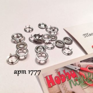 Кнопка трикотажна baby 9,5мм кільце 10шт, нікель арт 1777