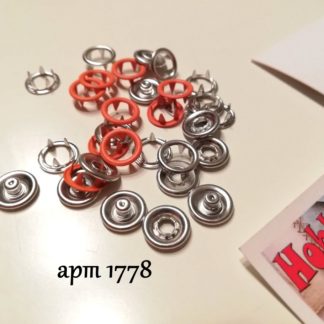 Кнопка трикотажна baby 9,5мм кільце матове 10шт , оранж арт 1778