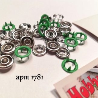 Кнопка трикотажна baby 9,5мм кільце матове 10шт , зелений арт 1781