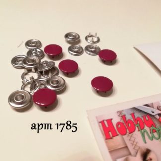 Кнопка трикотажна baby 9,5мм закритий капелюшок глянець 10шт, бордо арт 1785