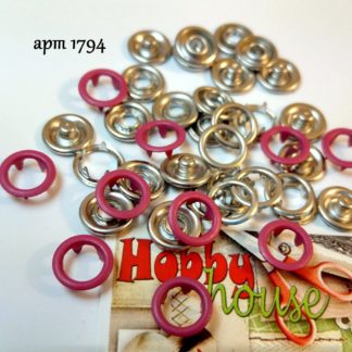 Кнопка трикотажна baby 9,5мм кільце матове 10 шт, малина арт 1794