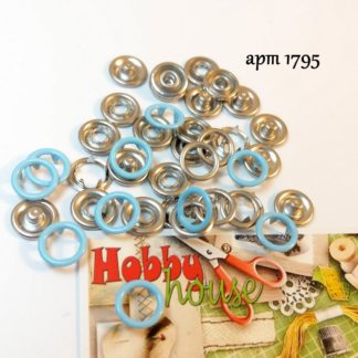 Кнопка трикотажна baby 9,5мм кільце 10 шт, св.блакитний арт 1795