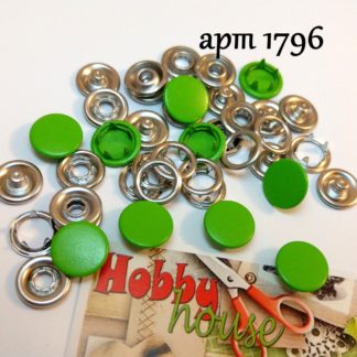 Кнопка трикотажна baby 9,5мм закритий капелюшок матовий 10 шт, зелений арт 1796