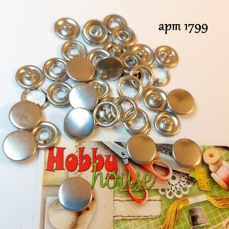 Кнопка трикотажна baby 9,5мм закритий капелюшок глянець 10 шт, нікель арт 1799