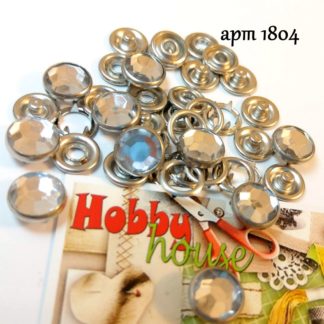 Кнопка трикотажна baby 9,5мм страз 10 шт, арт 1804