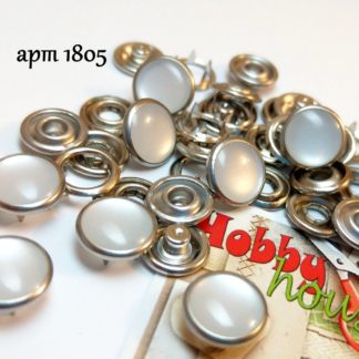 Кнопка трикотажна baby 10,5мм перлина 10 шт, арт 1805